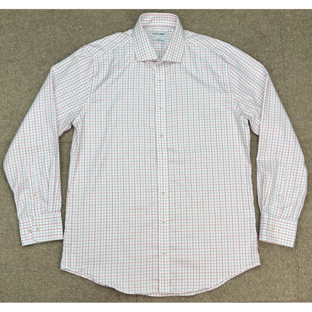 Twillory Safe Cotton Men's Button Up Long Sleeve Dress Shirt Size 16 32/33